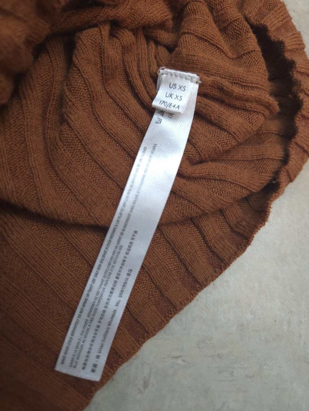 Free People Rust Ribbed Button-Front Cropped Knit Top - Picture 4 of 5